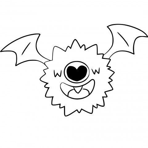 Woobat Coloring Page