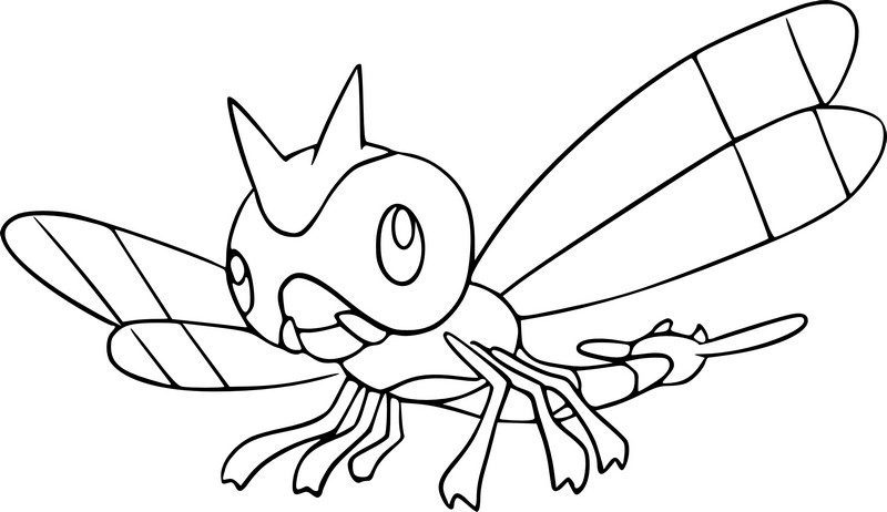 Yanma Coloring Page