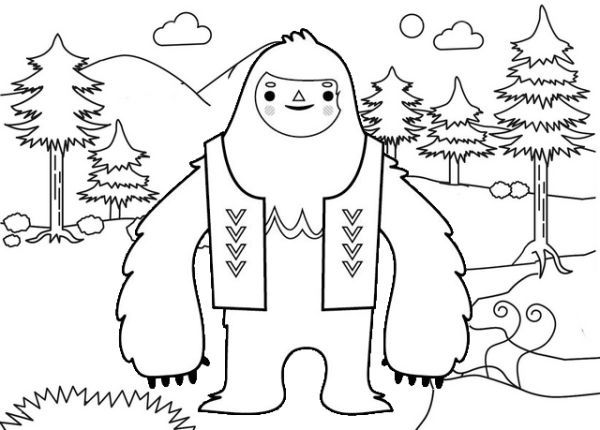 Yeti Coloring Page