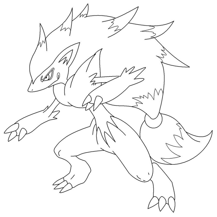 Zoroark Coloring Page