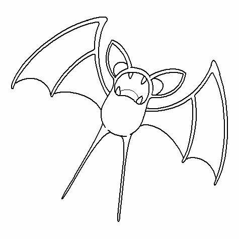 Zubat Coloring Page