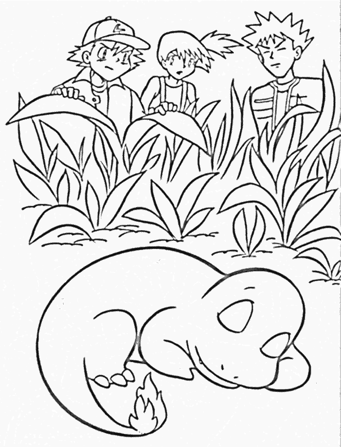 Team Ash Coloring Pages