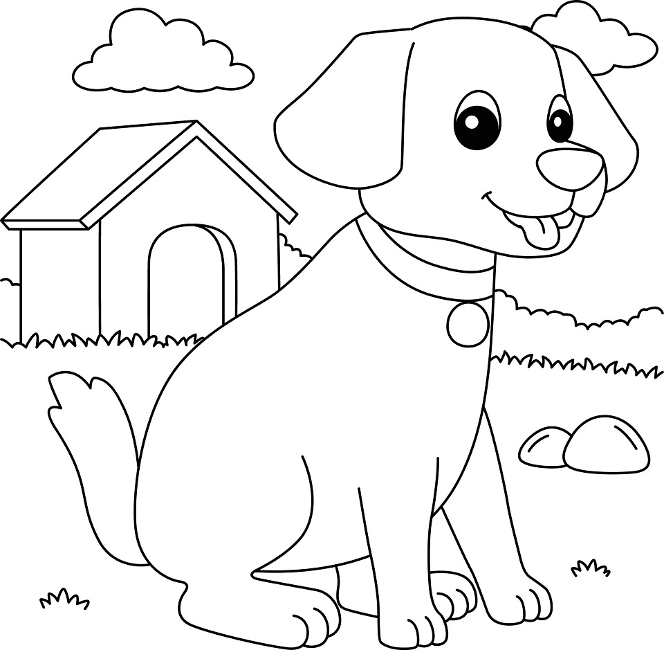 A Dog Coloring Page