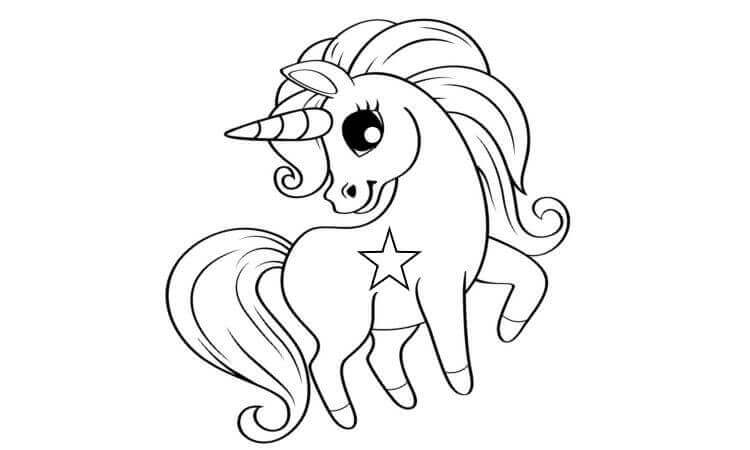 A Unicorn Coloring Page