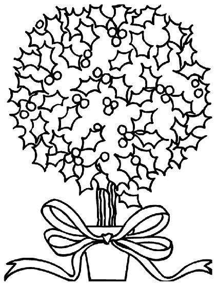 a winter bush coloring pages