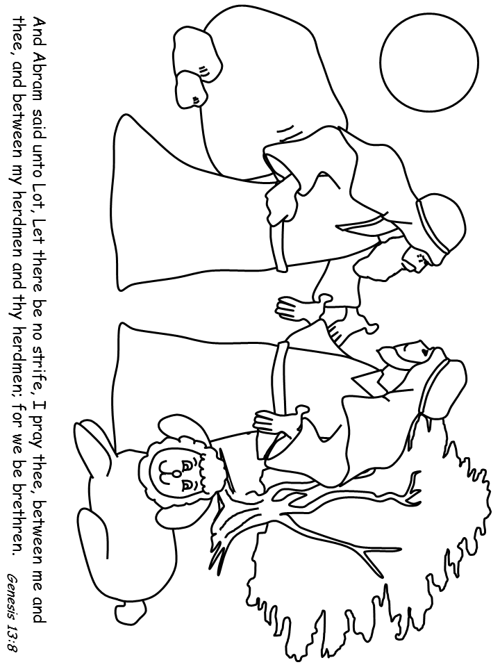 Abram Lot Bible Coloring Pages