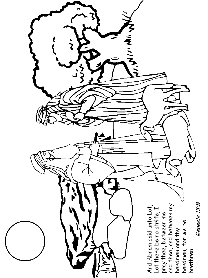 Abram Lot Bible Coloring Pages