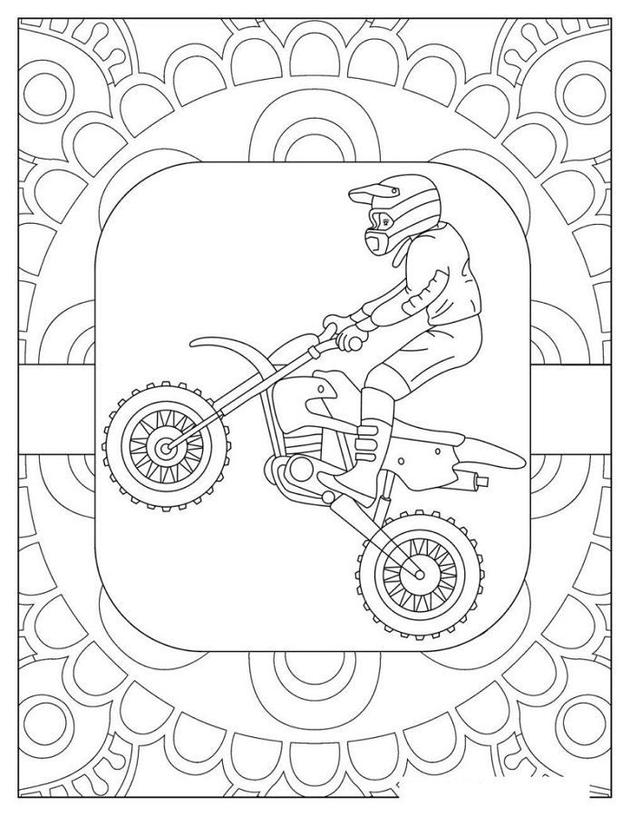 Adult Coloring Page of a Dirt ...