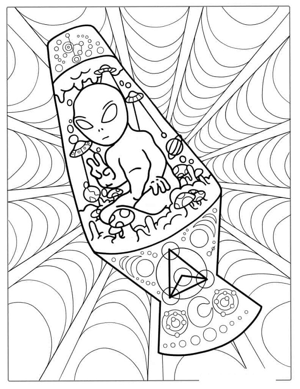 Adult Coloring Pages Alien
