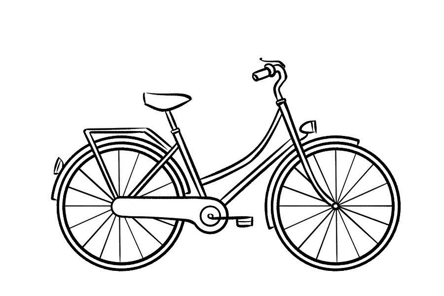 Adult Coloring Pages Bike