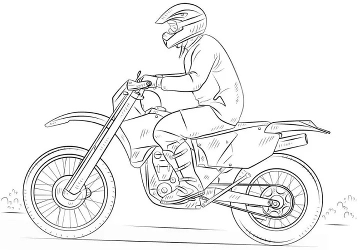 Adult Coloring Pages Dirt Bike