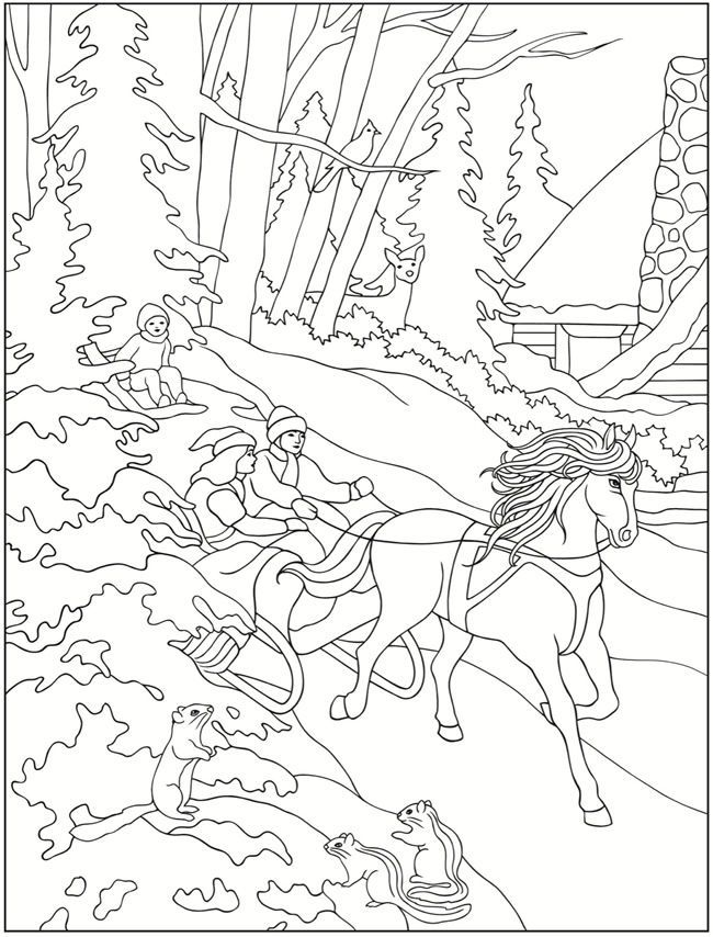adult coloring pages for winter