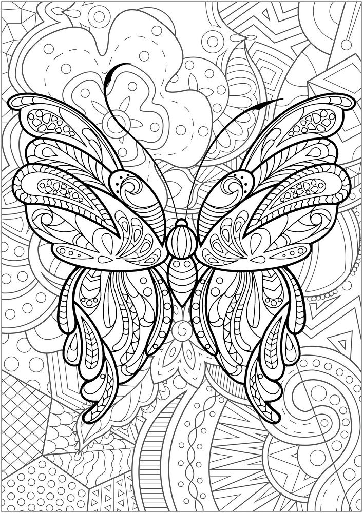adult coloring pages patterns butterfly