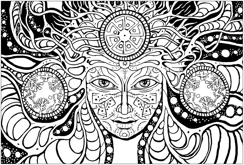 Adult Coloring Pages Psychedel...