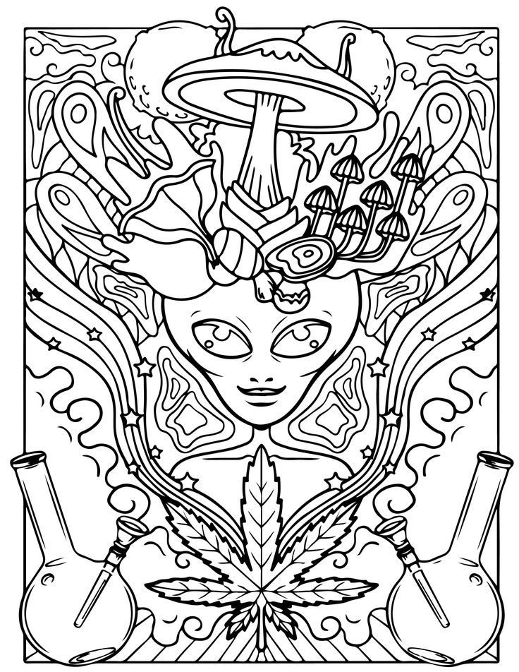 Adult Coloring Pages Stoner Al...