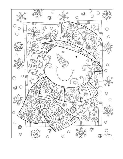 adult coloring pages winter snowman