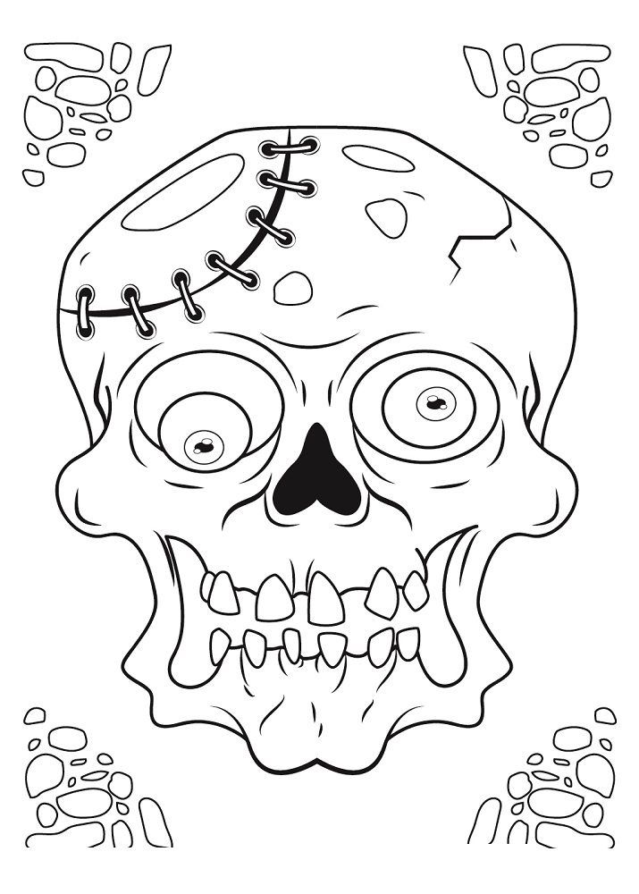 adult coloring pages zombie stitch