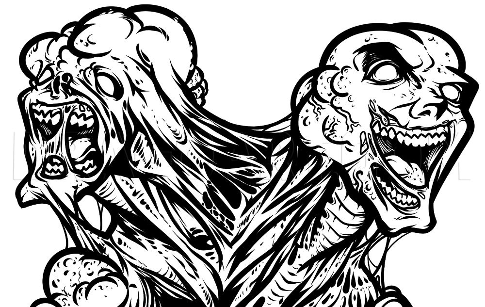 Adult Coloring Pages Zombie