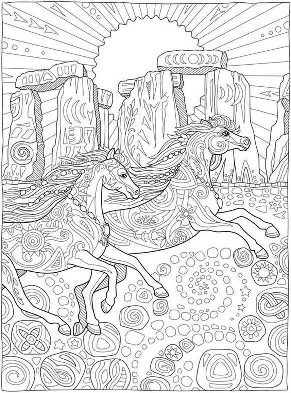 adult horse coloring pages full picture