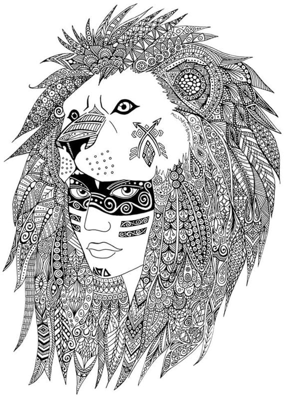 Adult Indian Coloring Pages