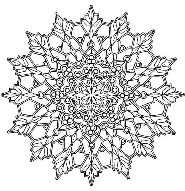 Adult Snowflake Coloring Page