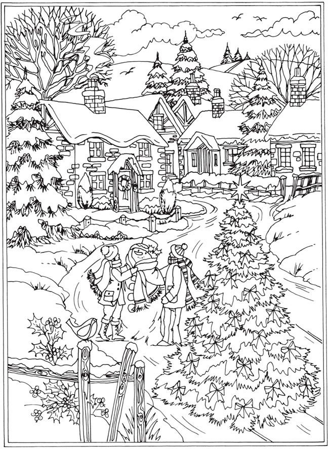 adult-snowy-winter-scene-coloring-pages