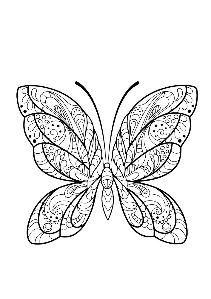 aesthetic butterfly coloring pages