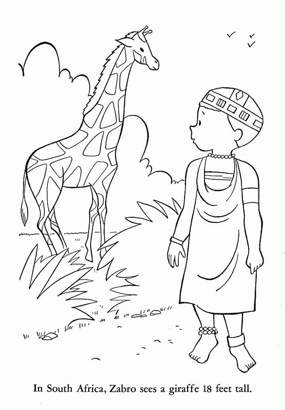 Africa Coloring Page Free
