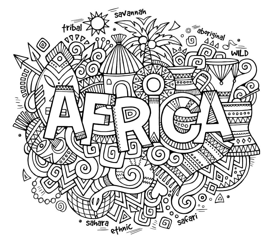 South Africa Coloring Page