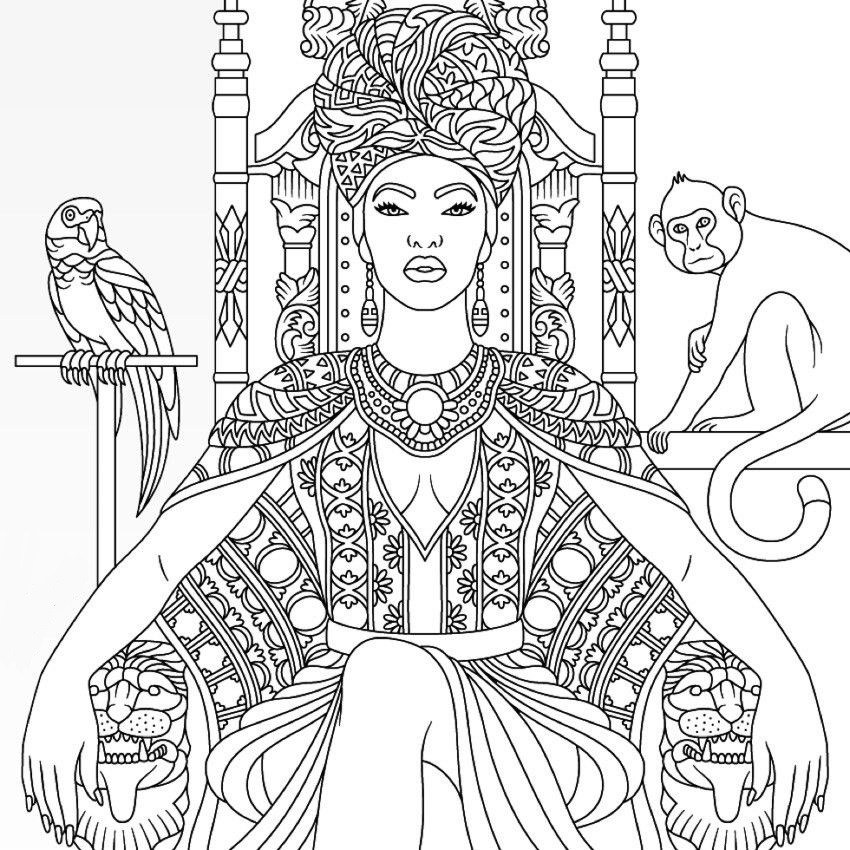 African Queen Coloring Pages