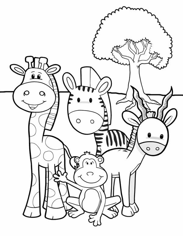 African Safari Coloring Page