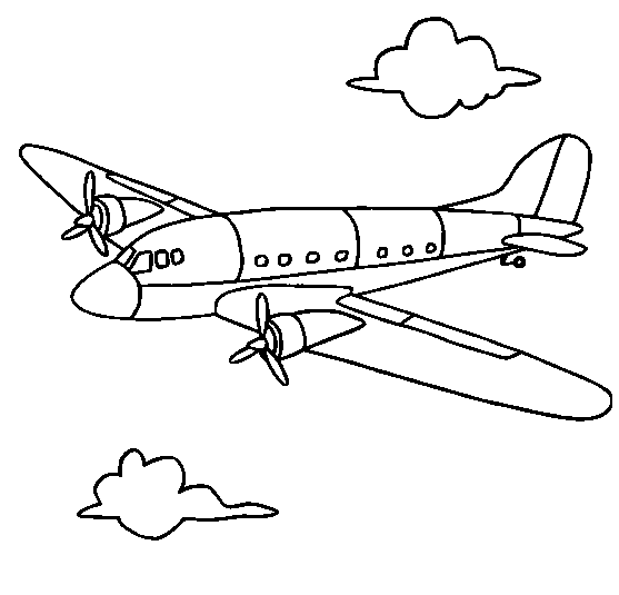 Airplane coloring page