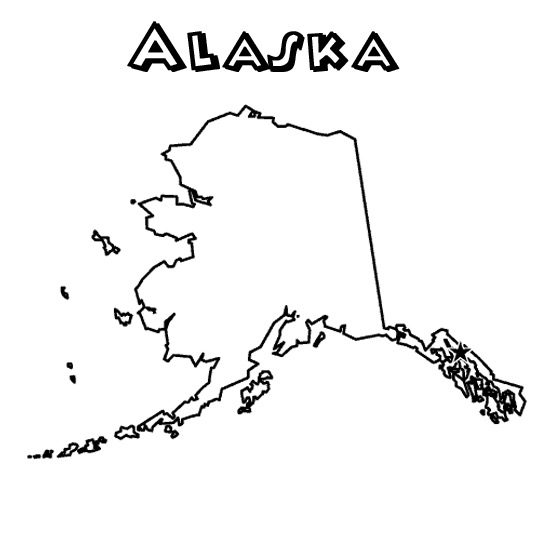 Alaska State Coloring Page