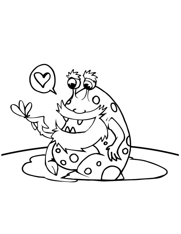 Alian Frog Coloring Pages