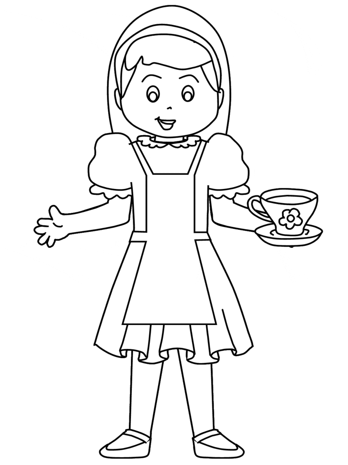 Alice Cartoons Coloring Page