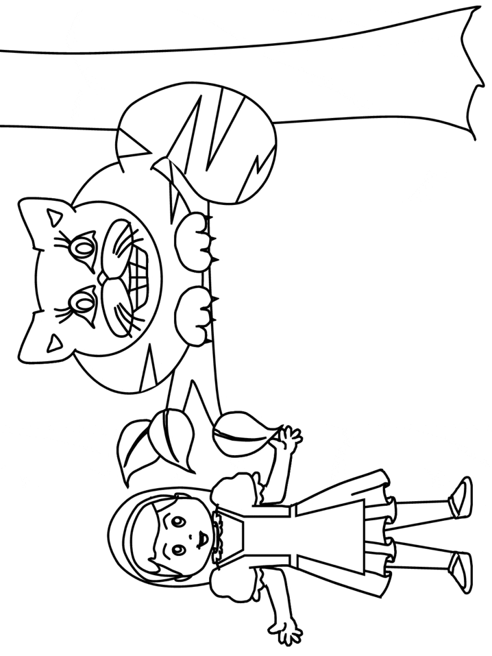 Alice Cartoons Coloring Page For Kids