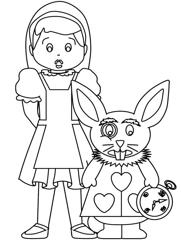 Alice Cartoons Coloring Pages Free
