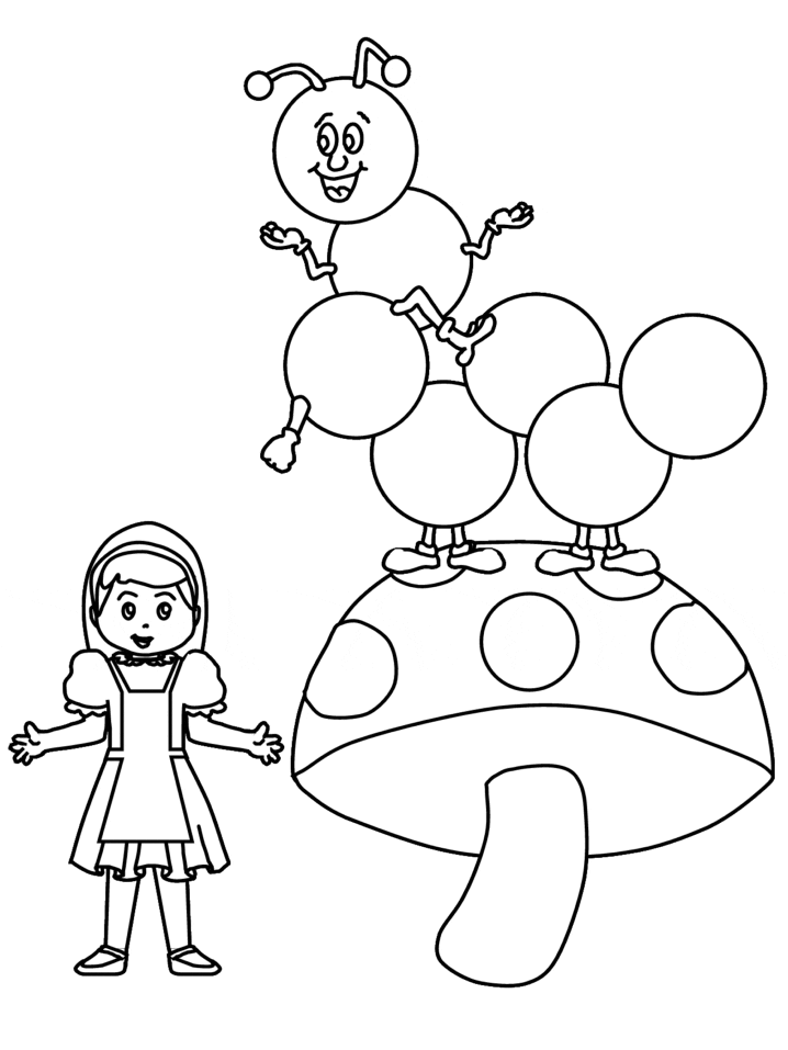 Alice Cartoons Coloring Pages For Kids