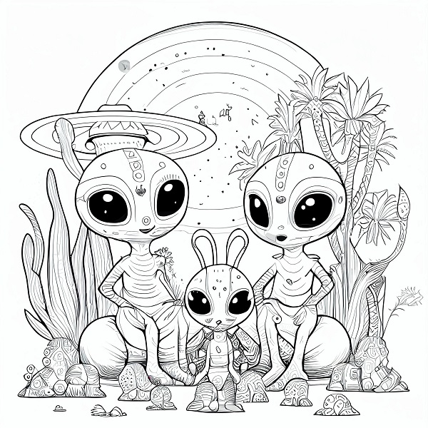 Alien Adult Coloring Pages