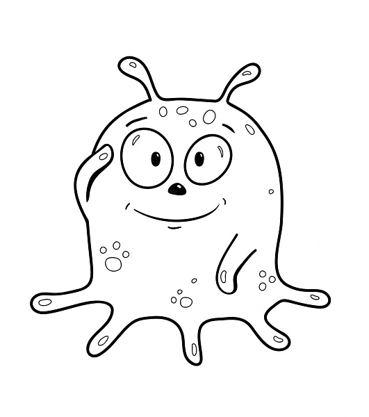 Alien Cartoon Coloring Pages