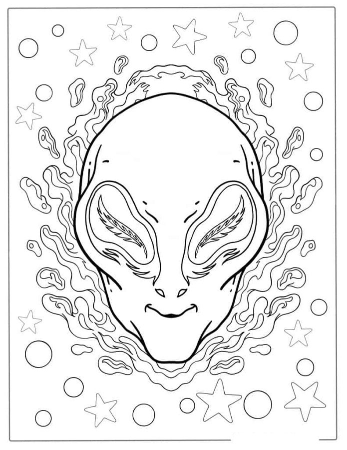 Alien Coloring Pages Acid