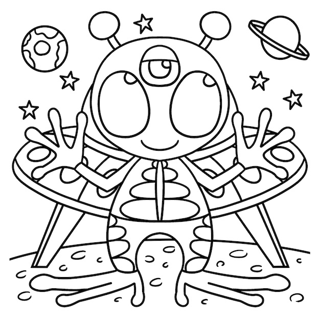 Alien Coloring Pages to Print