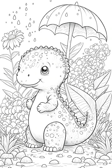 Alien Dinosaur Coloring Pages