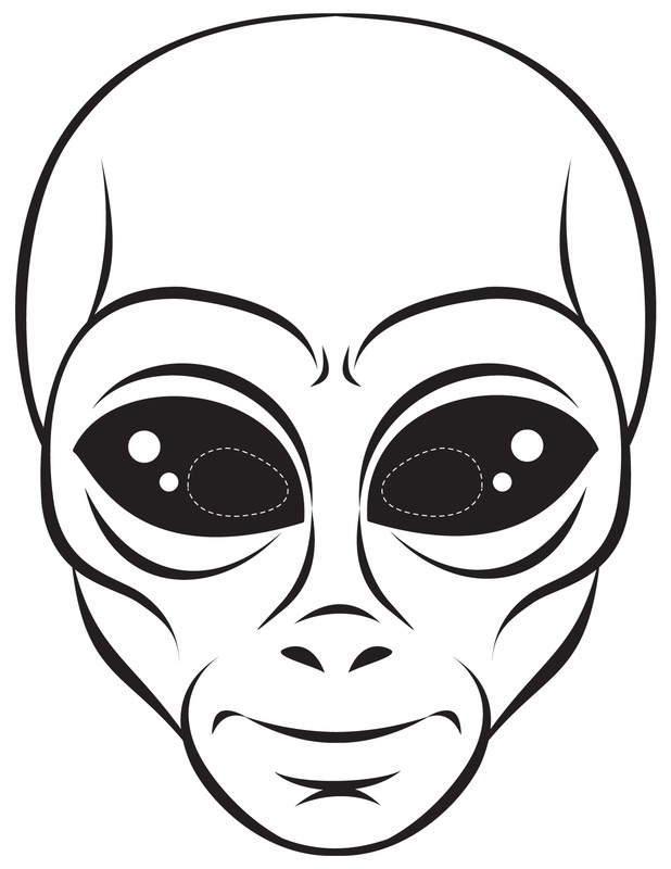 Alien Face Coloring Pages
