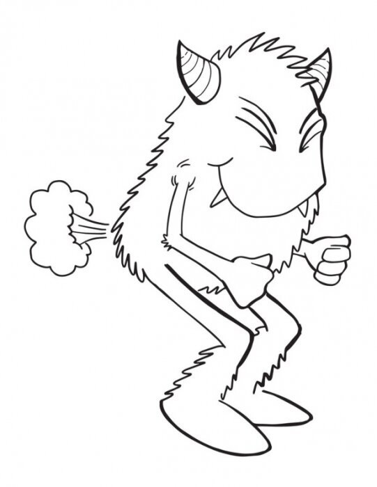 alien farting coloring pages
