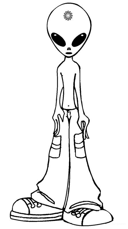 Alien Printable Coloring Pages