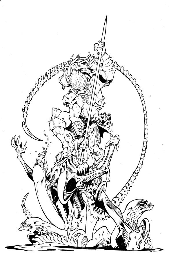 Alien VS Predator Coloring Page