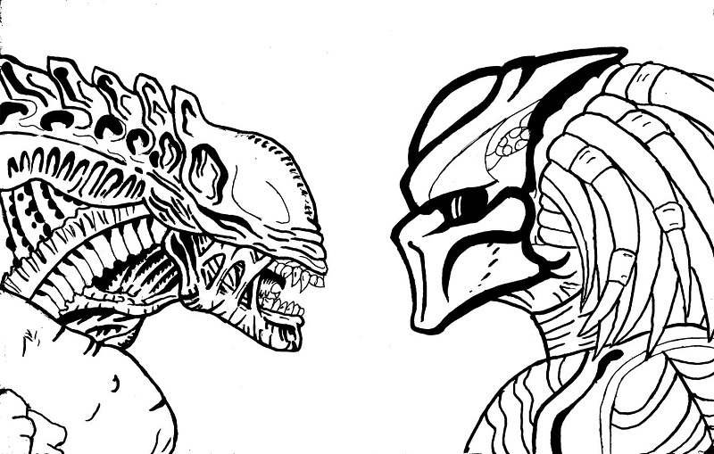 Alien VS Predator Coloring Pages