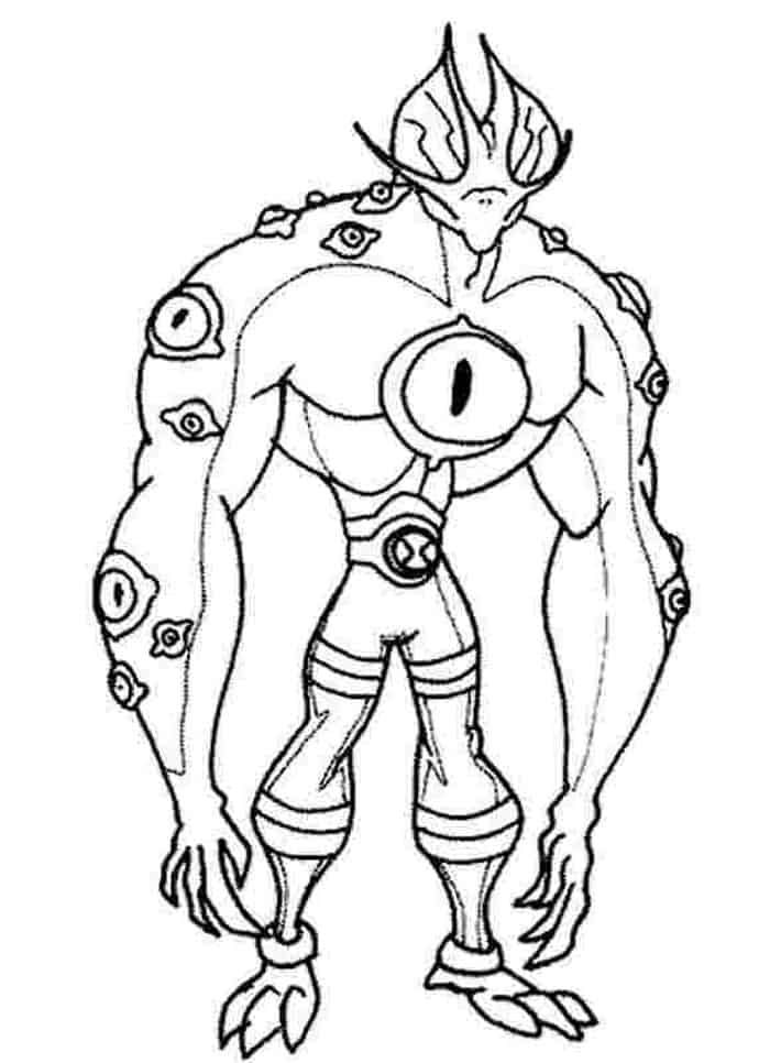 Alien X Coloring Pages