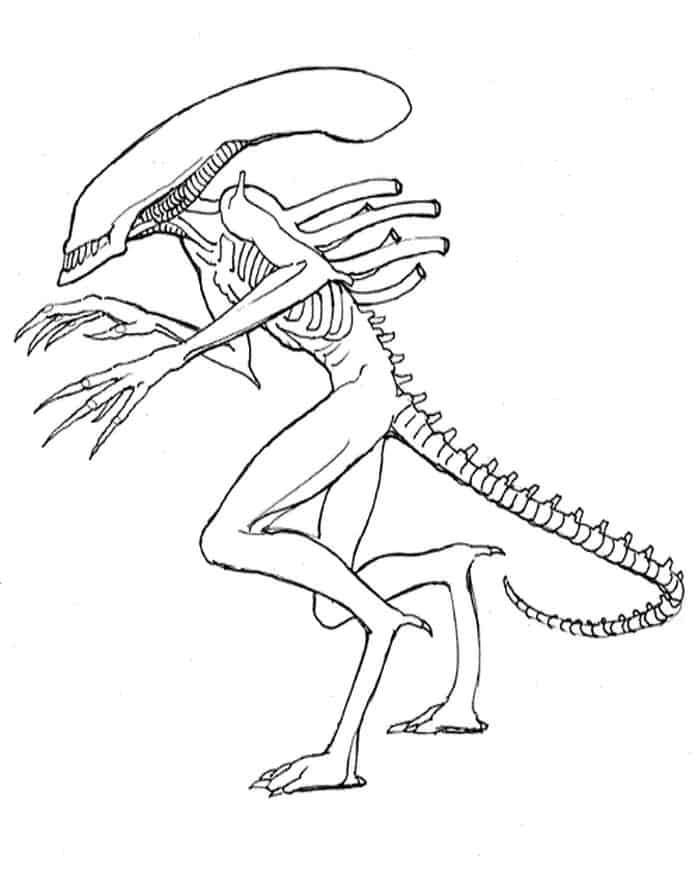 Alien Xenomorph Coloring Pages